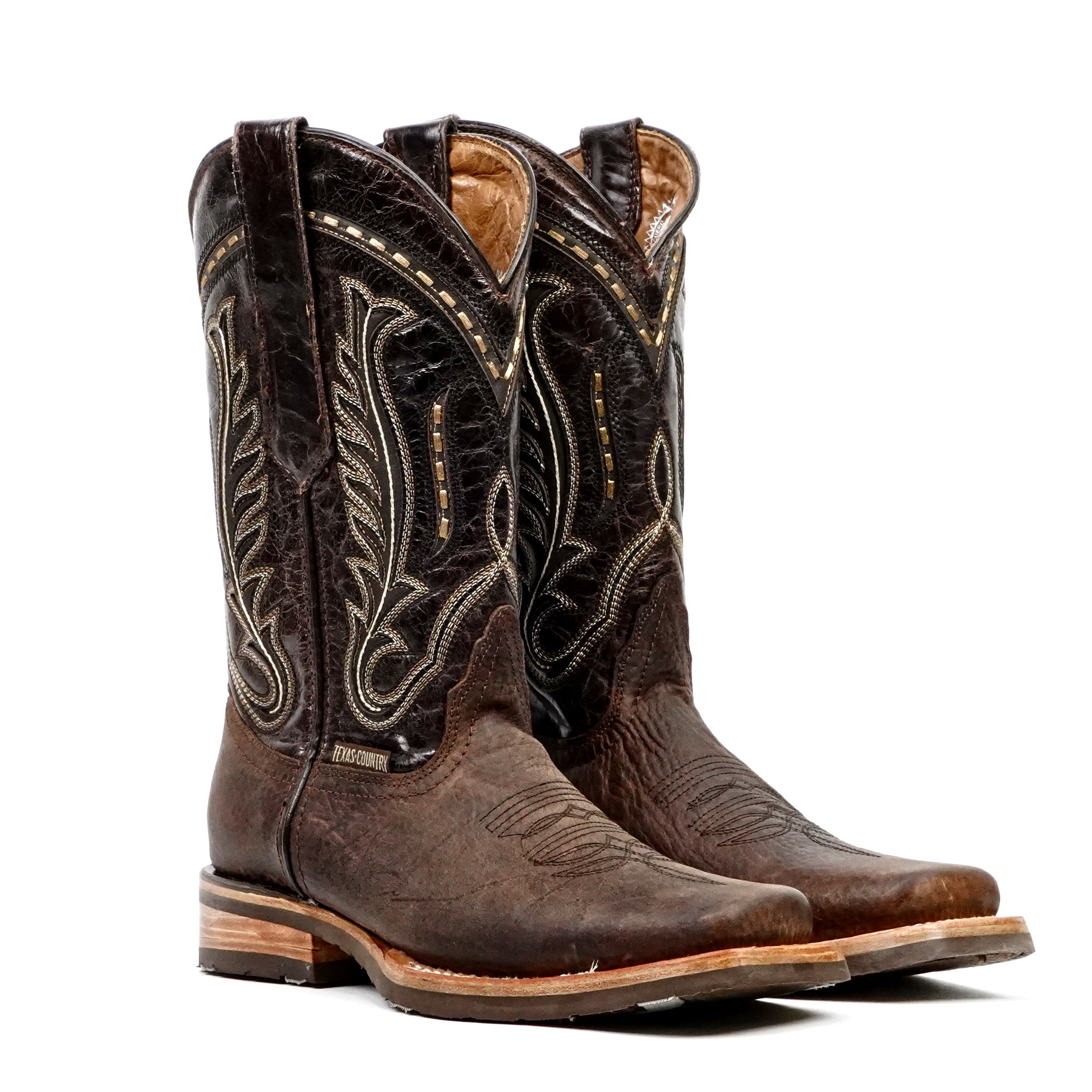 Botas Vaqueras Cheyenne Chocolate - Suela Antideslizante - Puntera Rodeo (E28)