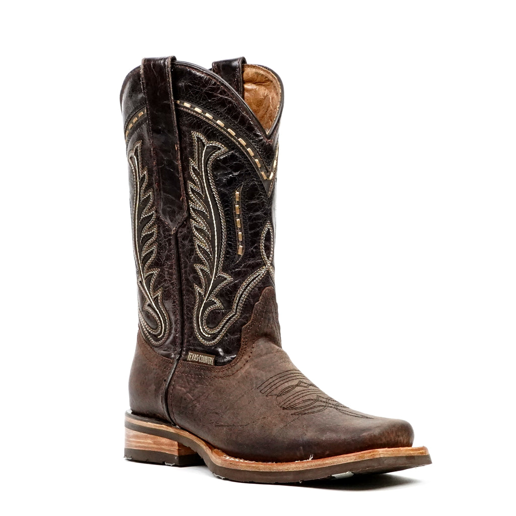 Botas Vaqueras Cheyenne Chocolate - Suela Antideslizante - Puntera Rodeo (E28)