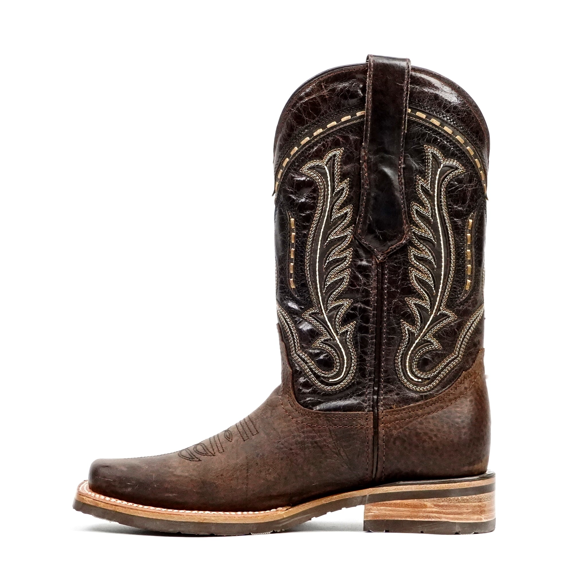 Botas Vaqueras Cheyenne Chocolate - Suela Antideslizante - Puntera Rodeo (E28)