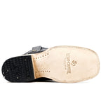 Botas Tanner Python - Negro Mate - Punta Cuadrada (PN30)