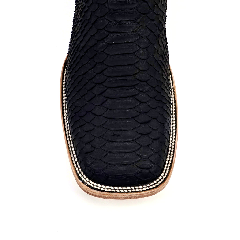 Botas Tanner Python - Negro Mate - Punta Cuadrada (PN30)