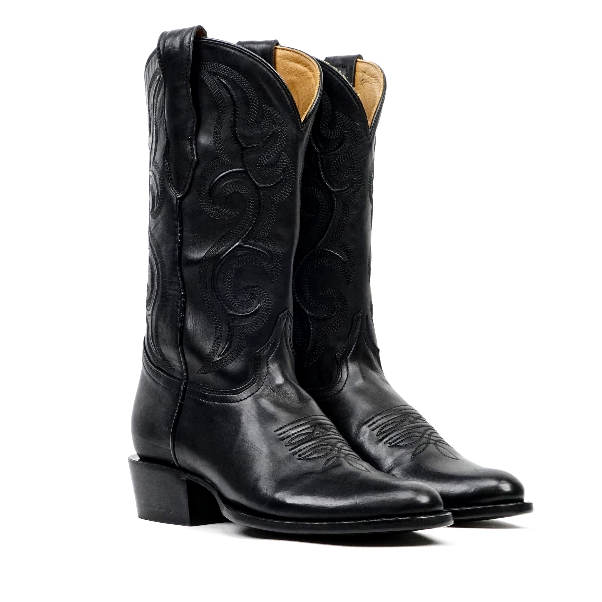 mens western dress boots Boney Cowboy - Clayton Black - Roper Toe (TS203) - Gomez Wear 9.5 US Bridgerton' Is Releasing A Boulet Boots began making feature_Scoop Neck Size:15.5 34/35