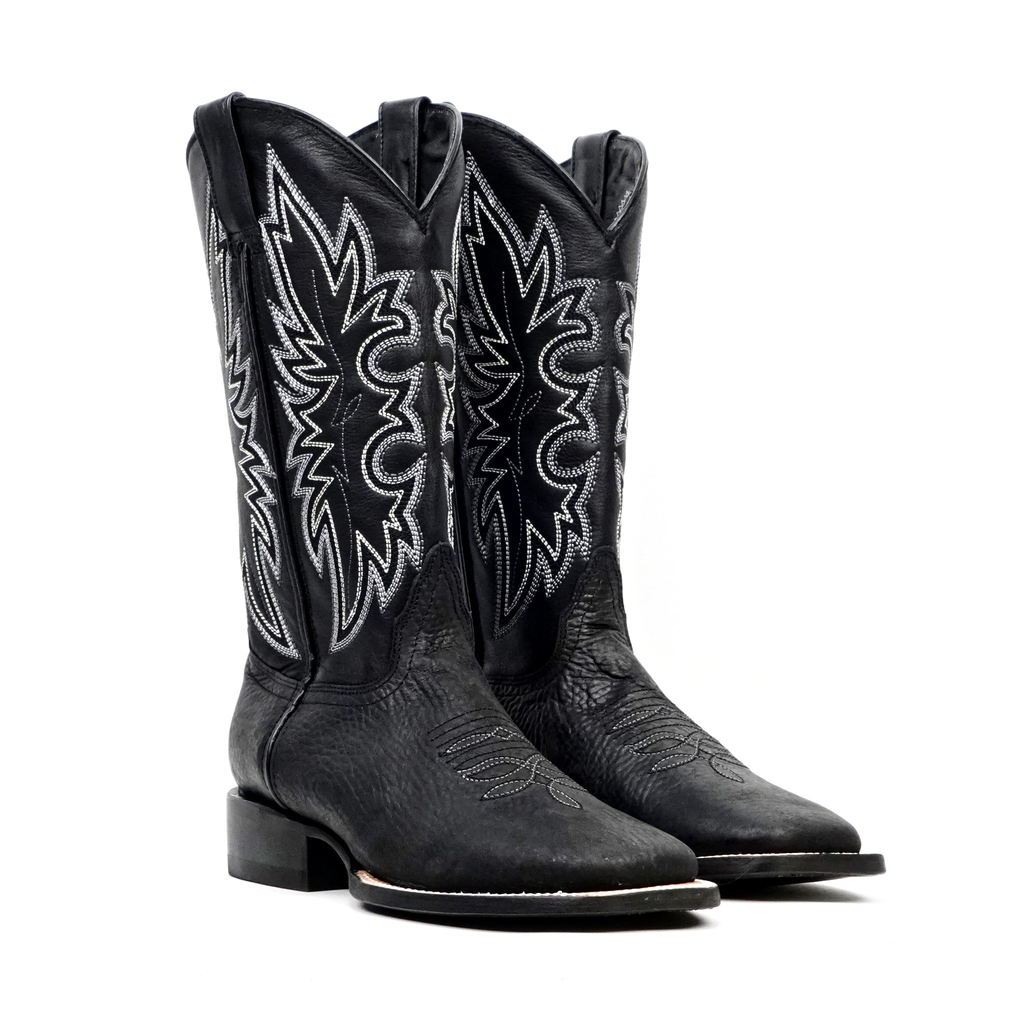 Botas vaqueras Cheyenne negras - Punta cuadrada (E29)