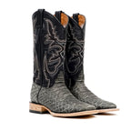 Jumbo Python Gray Boots - Embossed Leather - Square Toe (E943)