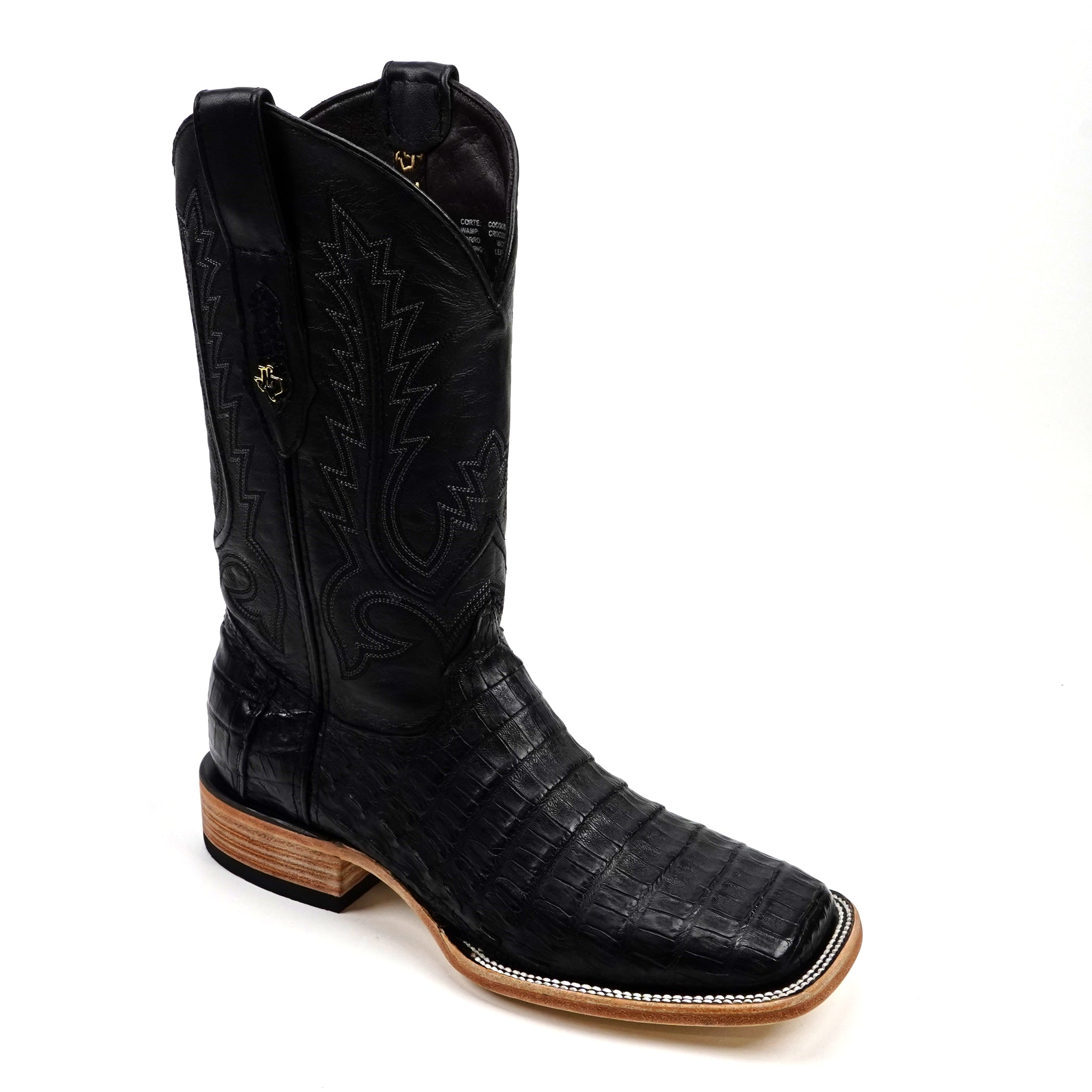 Rhodes Caiman Belly Boots - Navy Blue - Square Toe (LM10) – Gomez