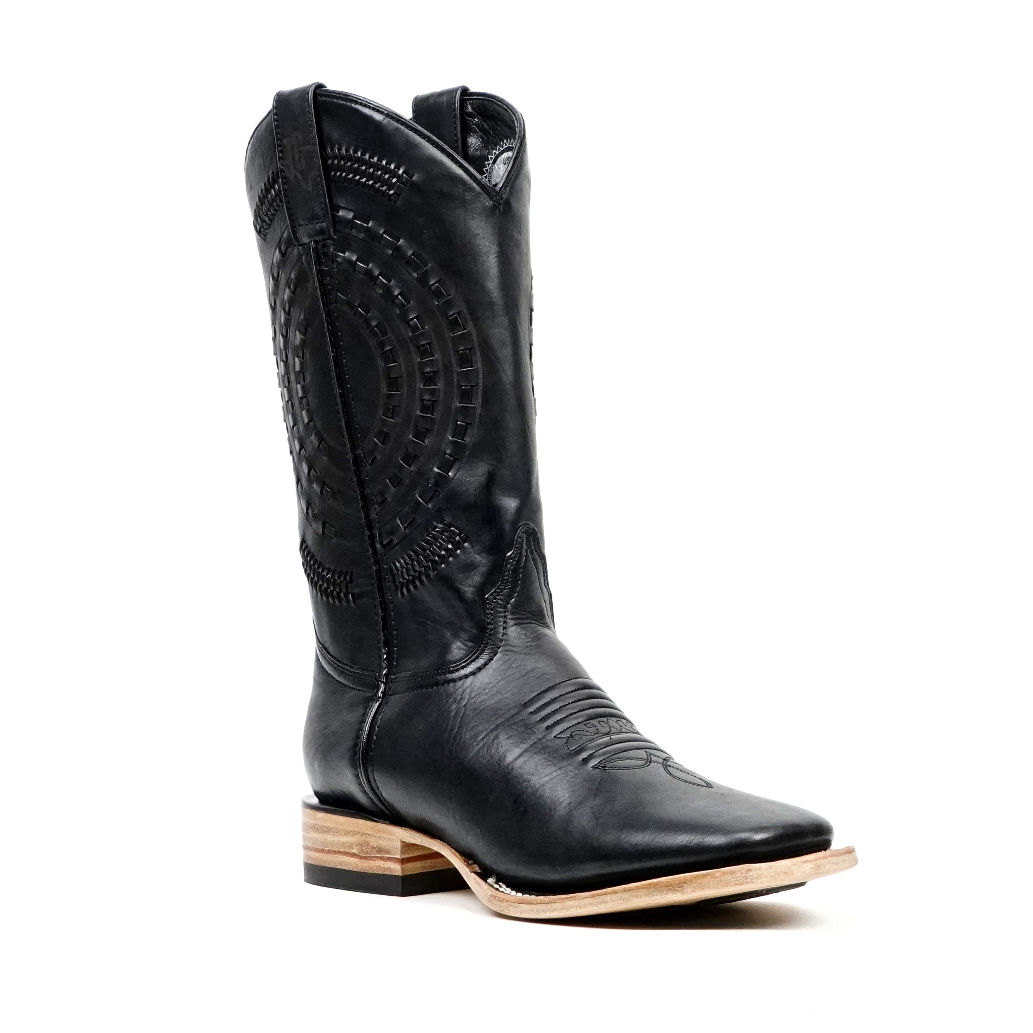 Botas vaqueras Cleyton negras - Punta cuadrada (E944)