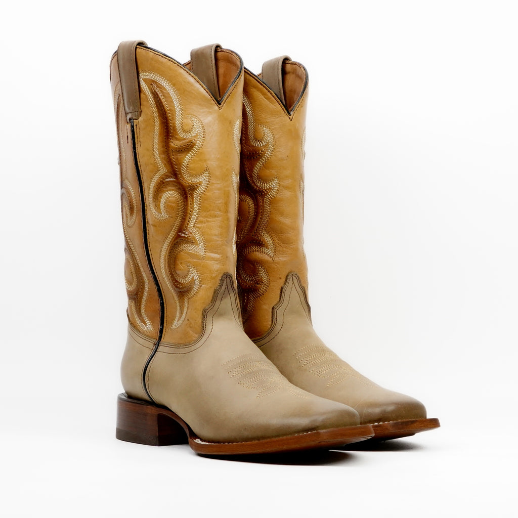 Fawn Cowboy Boots - Square Toe (E951)