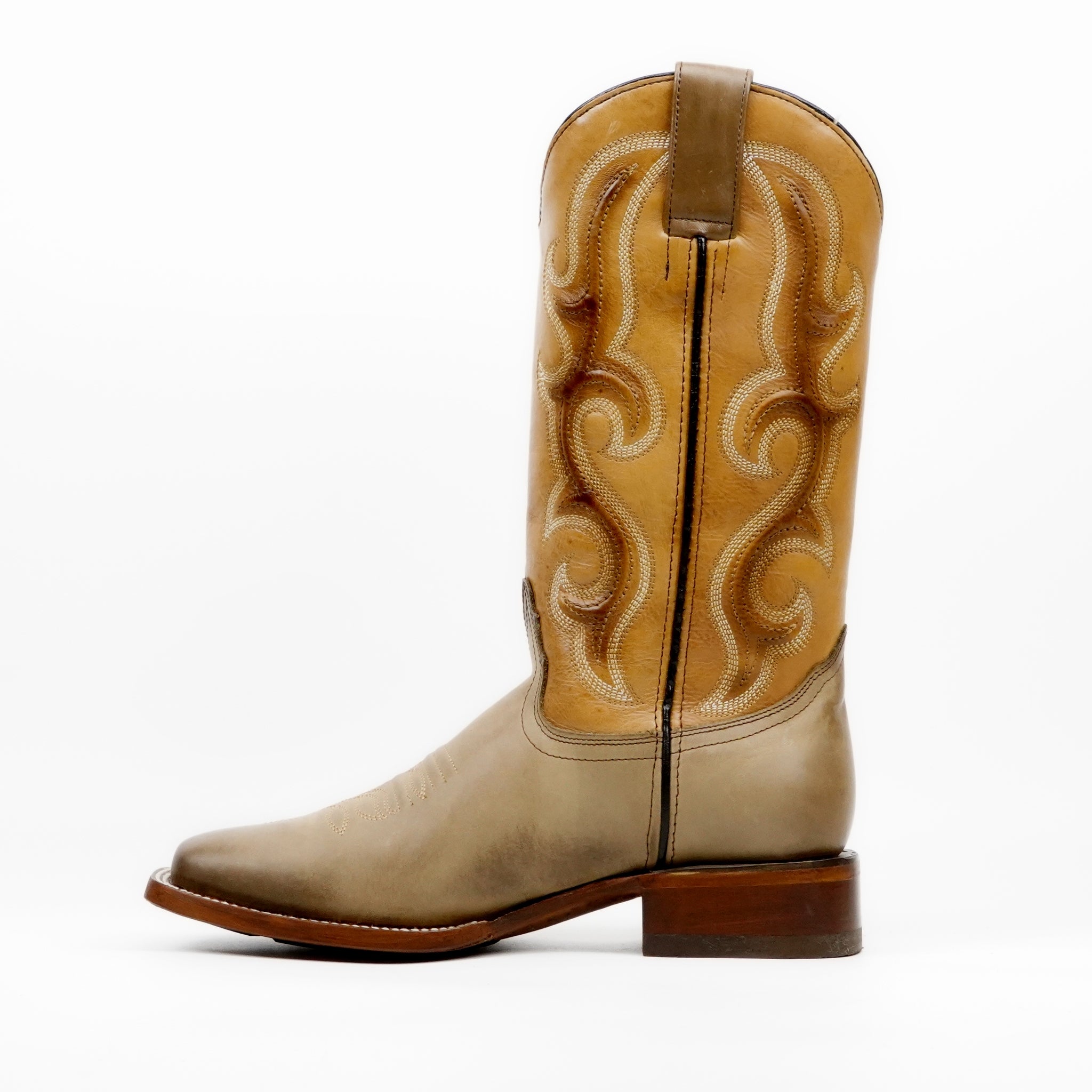 Fawn Cowboy Boots - Square Toe (E951)