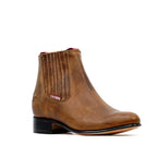 Rustic Honey Ankle Boots - Round Toe (E500)
