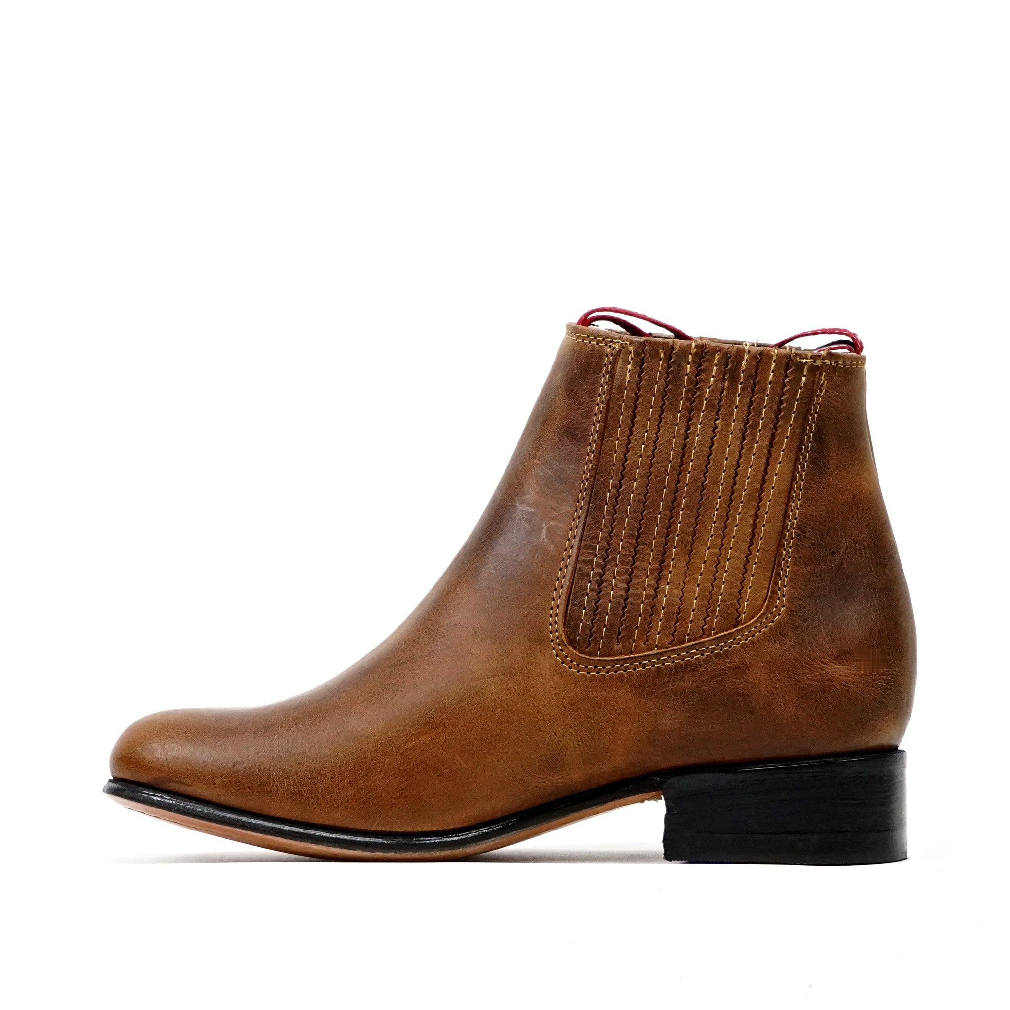 Rustic Honey Ankle Boots - Round Toe (E500)