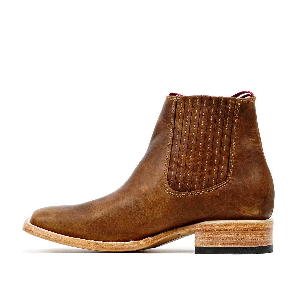 Rustic Honey Ankle Boots - Square Toe (E1200)
