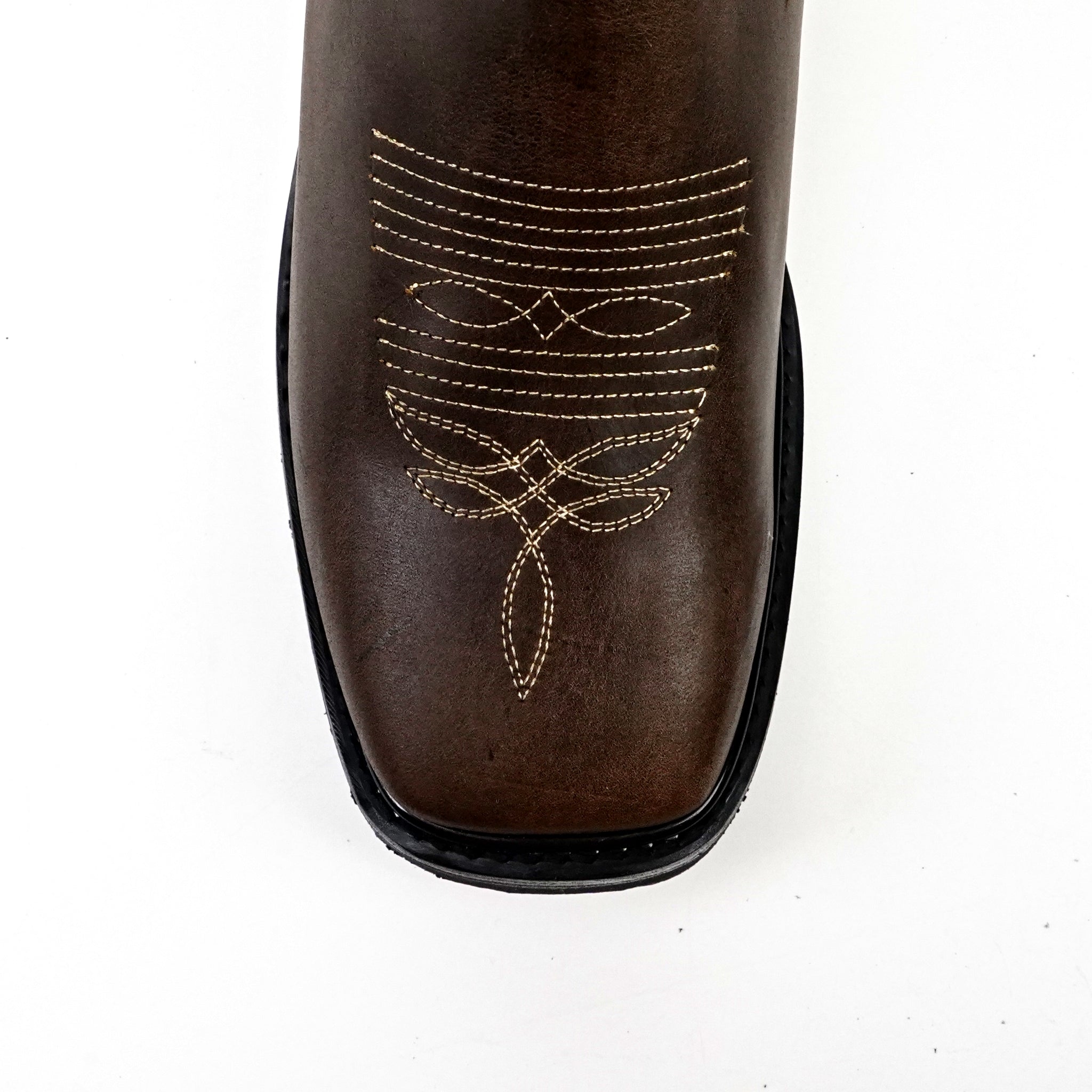 Alamo Brown Double Sole Ankle Boots - Square Toe (E1200)