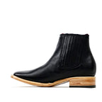 Nappa Black Ankle Boots - Square Toe (E1200)