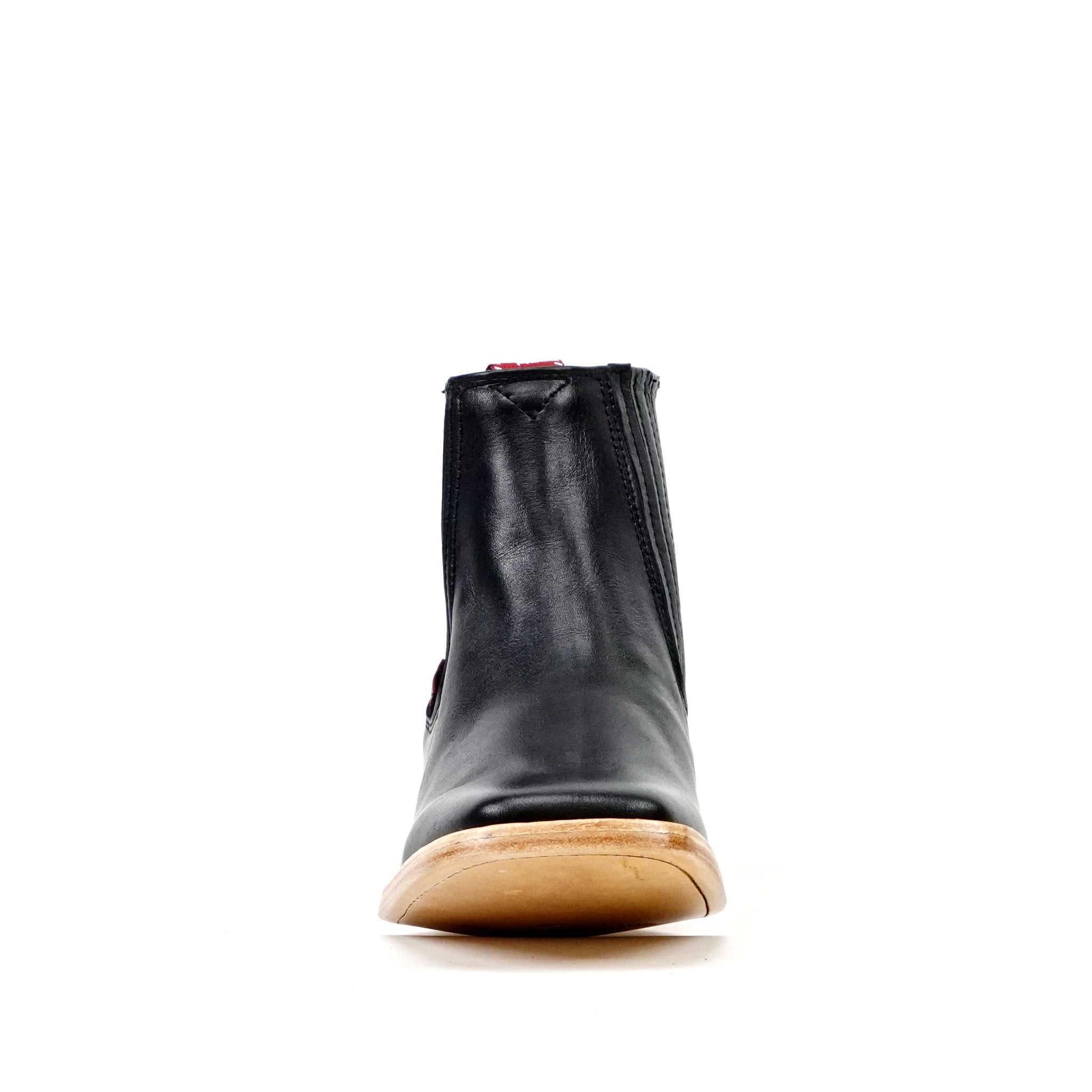 Nappa Black Ankle Boots - Square Toe (E1200)