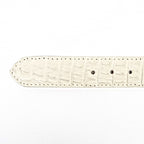 Exotic Full Quilt Caiman Belt - Bone (C001)