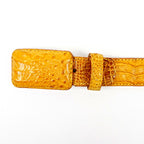 Cinturón exótico de caimán de cuero completo - Buttercup (C-001)