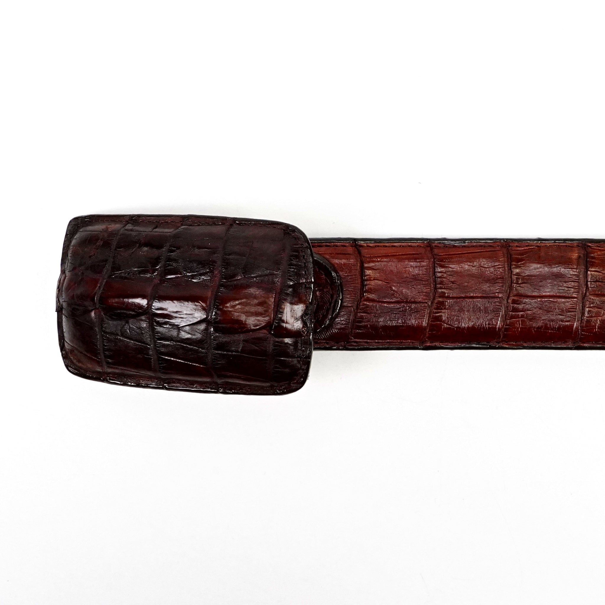 Exotic Full Quilt Alligator Belt - Espresso Brown (C-001)