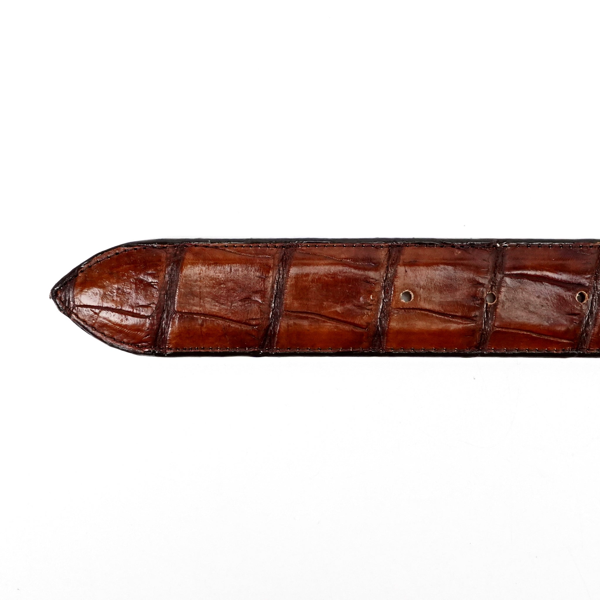 Exotic Full Quilt Alligator Belt - Espresso Brown (C-001)