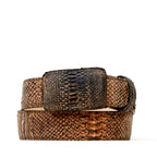 Exotic Full Quilt Python Belt - Burnt Orange (C-001)