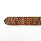 Exotic Full Quilt Python Belt - Burnt Orange (C-001)