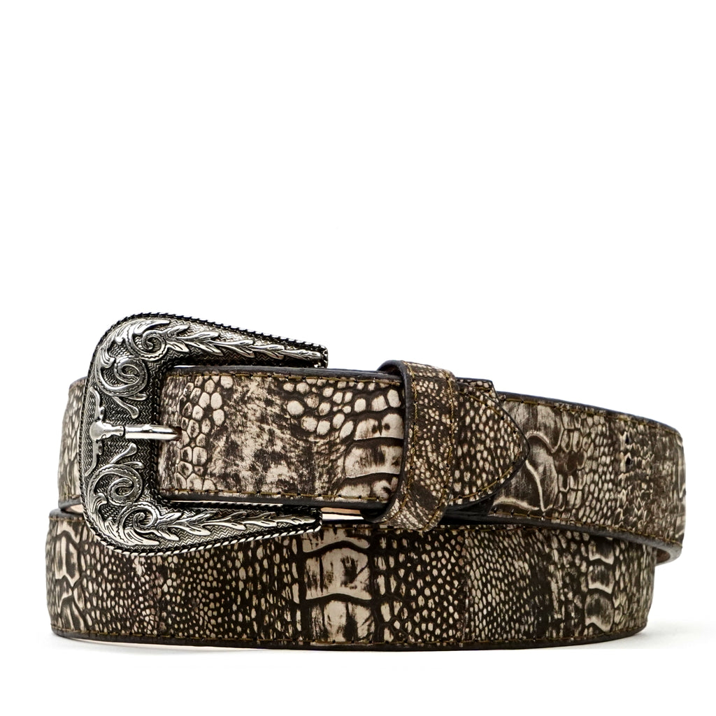 Exotic Ostrich Leg Belt - Orix (C-028)
