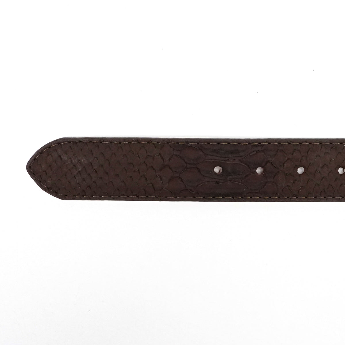 Exotic Full Quilt Python Belt - Matte Brown (C-028)