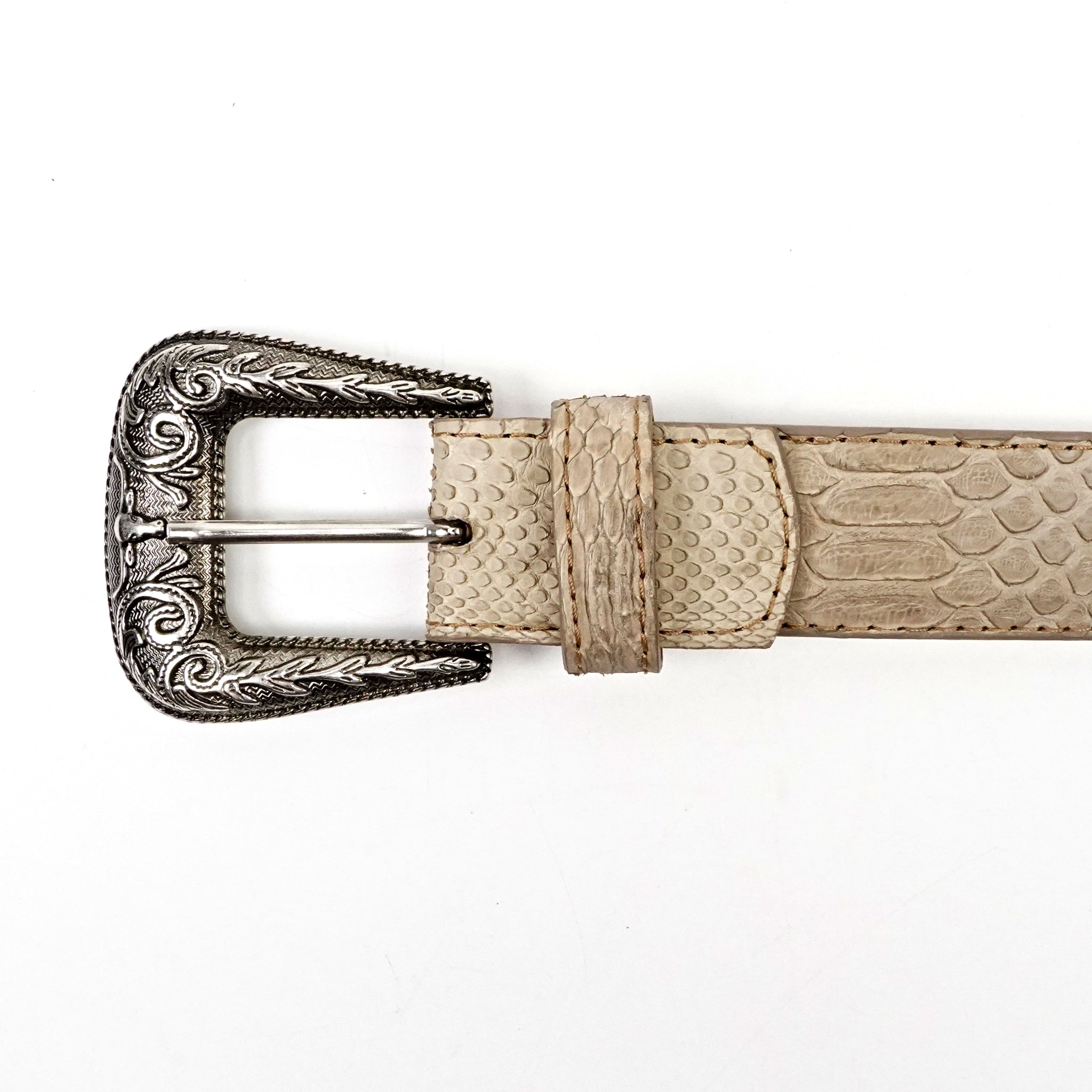 Exotic Full Quilt Python Belt - Cappuccino (C-028)