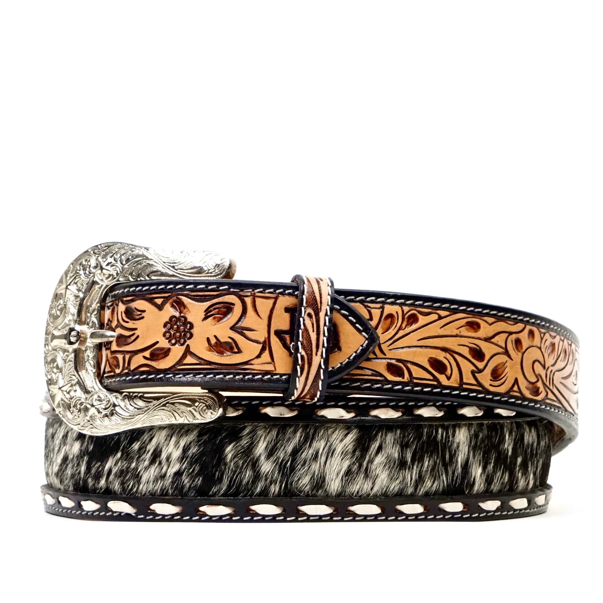 Hand-Tooled Leather Belt (MOD5)
