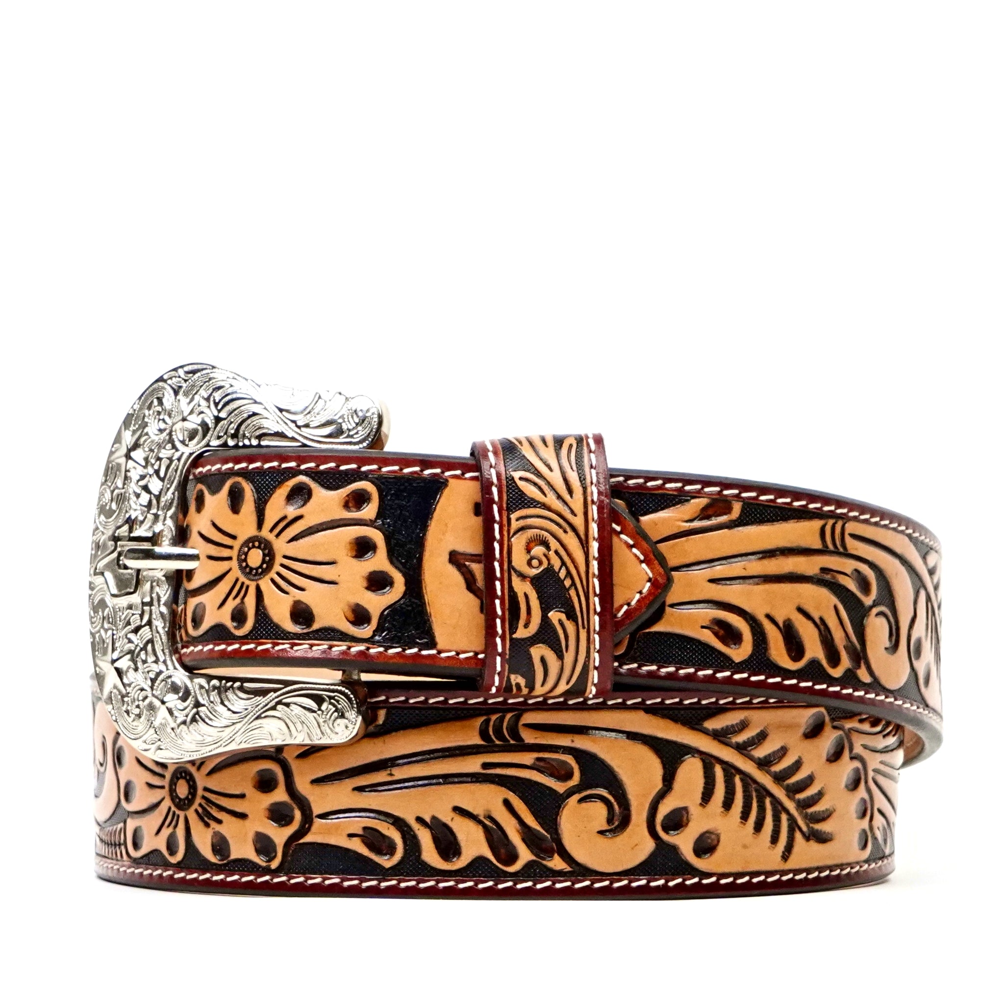 Hand-Tooled Leather Belt (MOD8)