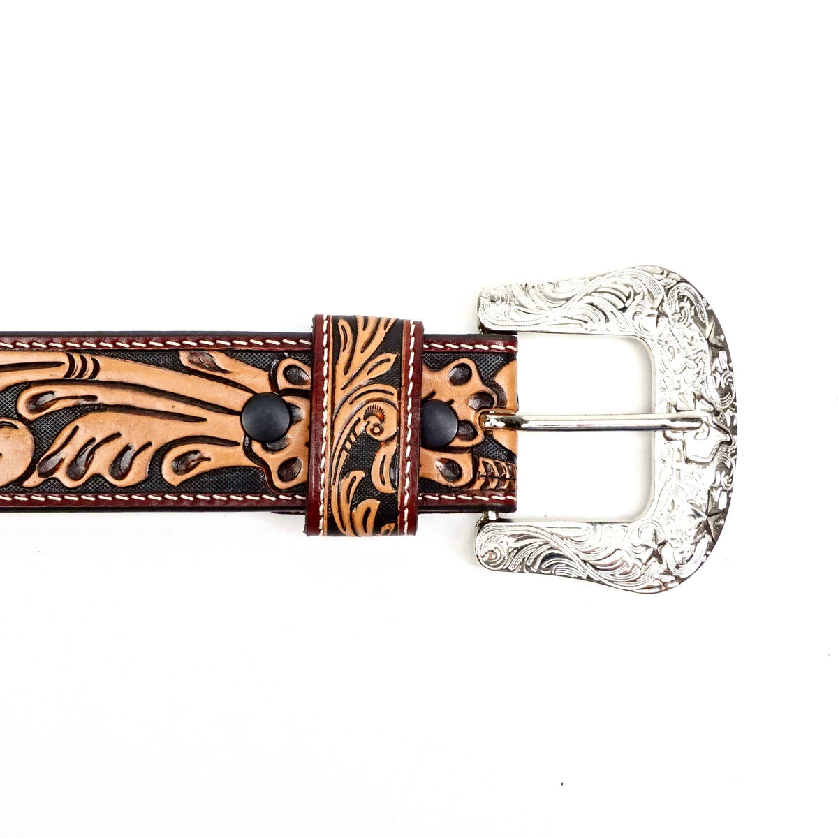 Hand-Tooled Leather Belt (MOD8)