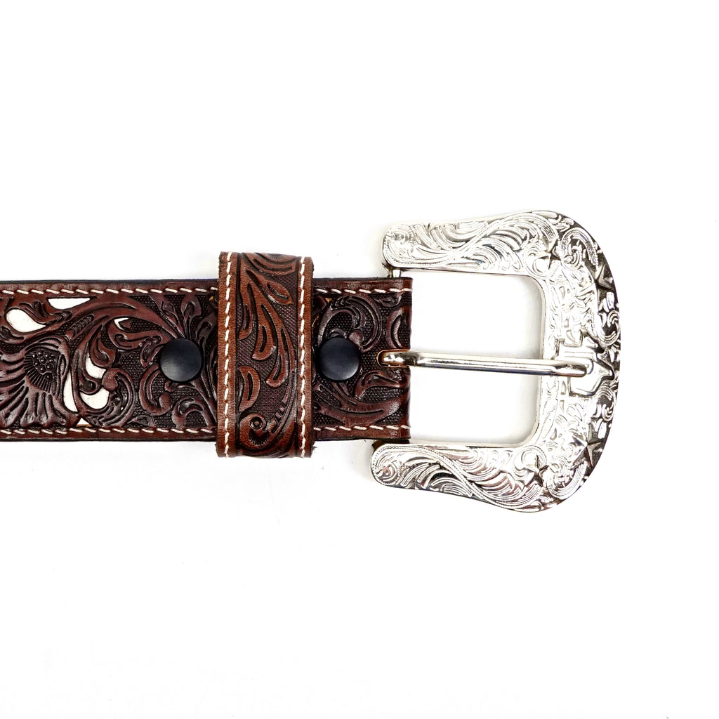 Hand-Tooled Leather Belt (MOD10)