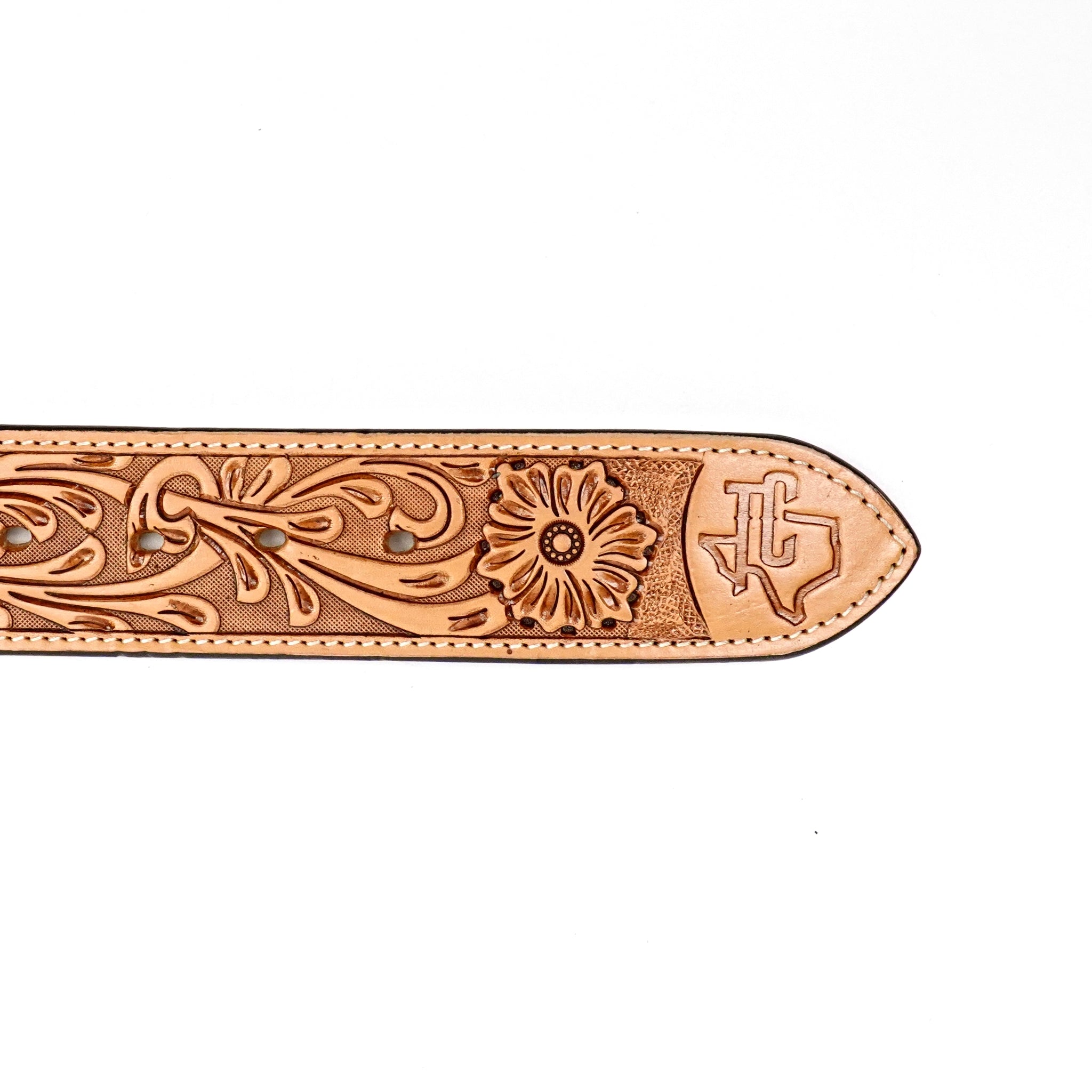 Hand-Tooled Leather Belt (MOD12)