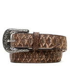 Jumbo Python Rustic Brown Belt - Embossed Leather (C-IMI)