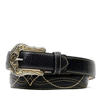 Cheyenne Black Leather Belt (C-V4301)