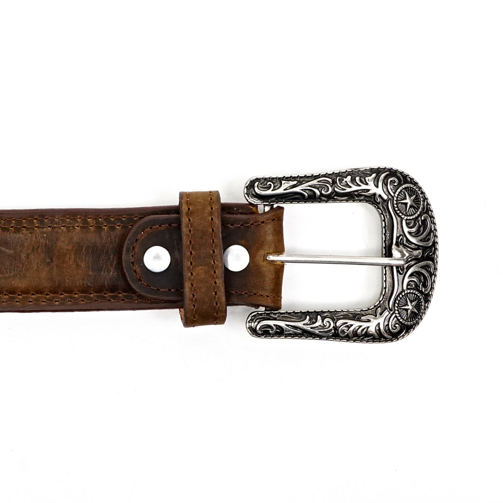 Distressed Tan Leather Belt