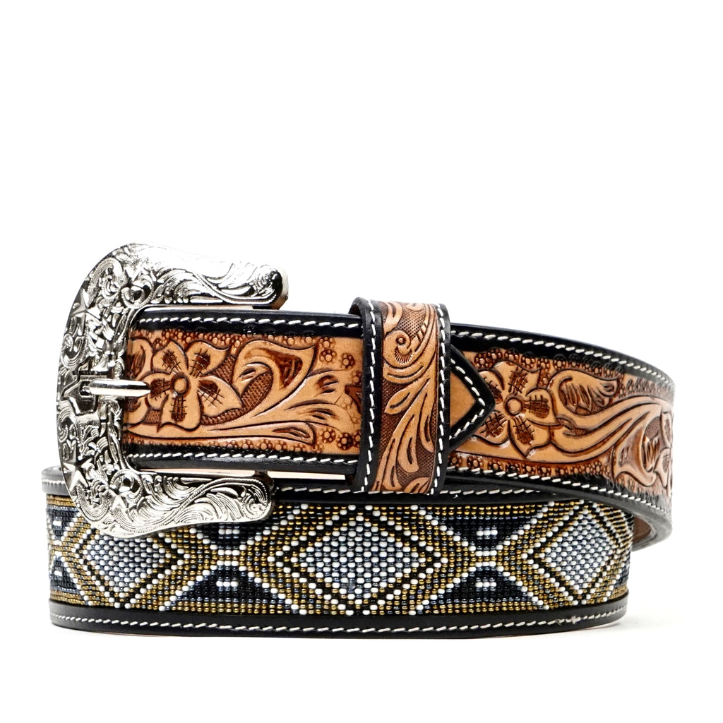 Hand-Tooled Leather Belt (B1)