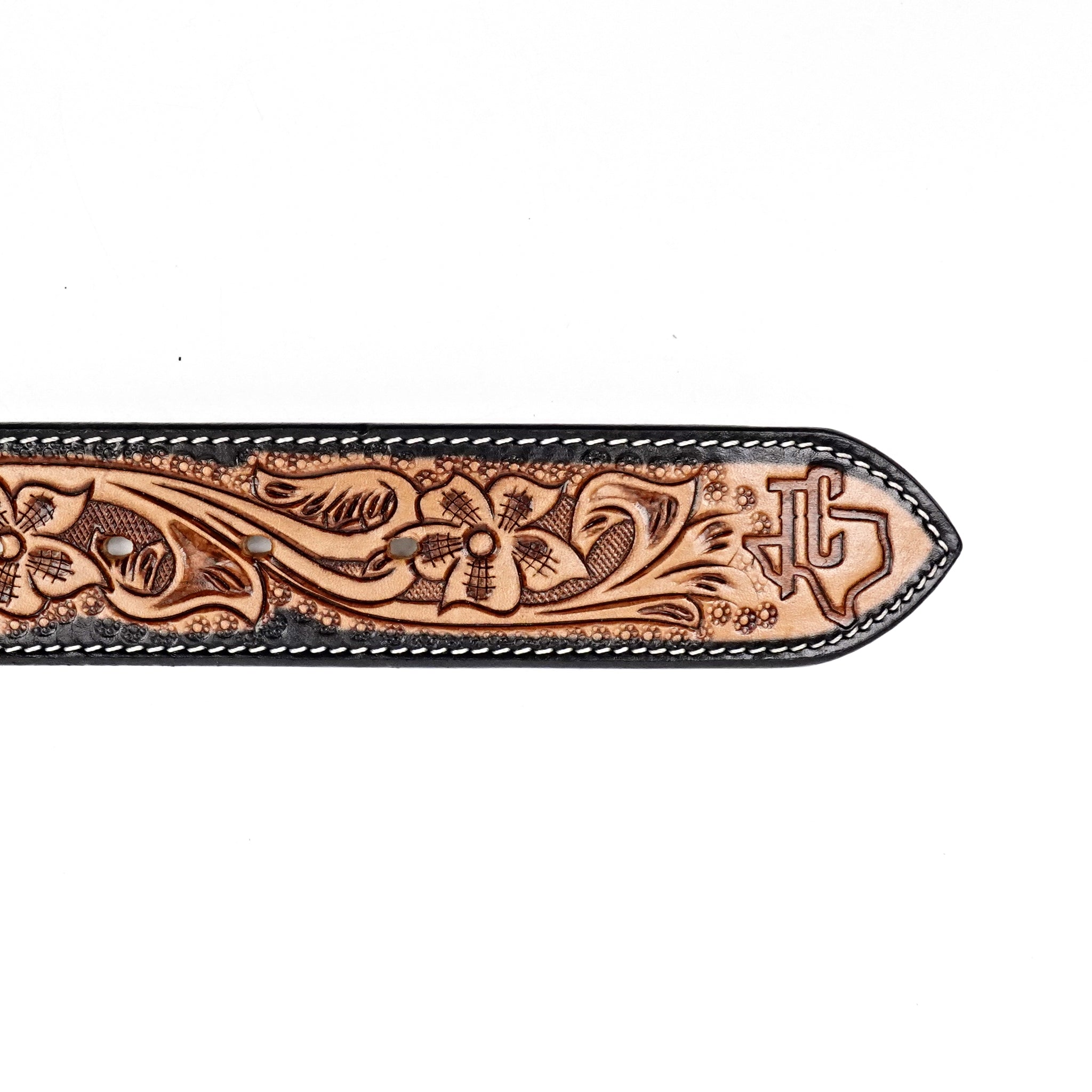 Hand-Tooled Leather Belt (B1)