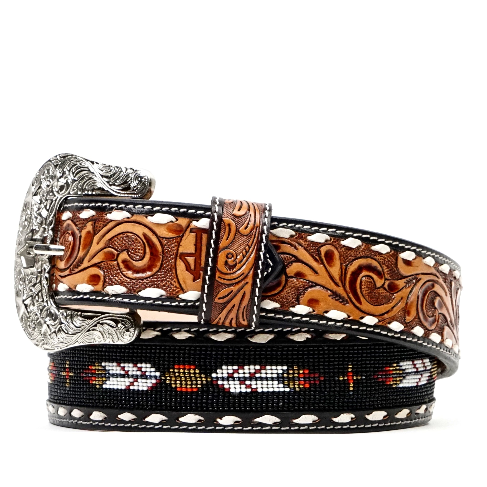 Hand-Tooled Leather Belt (B5)