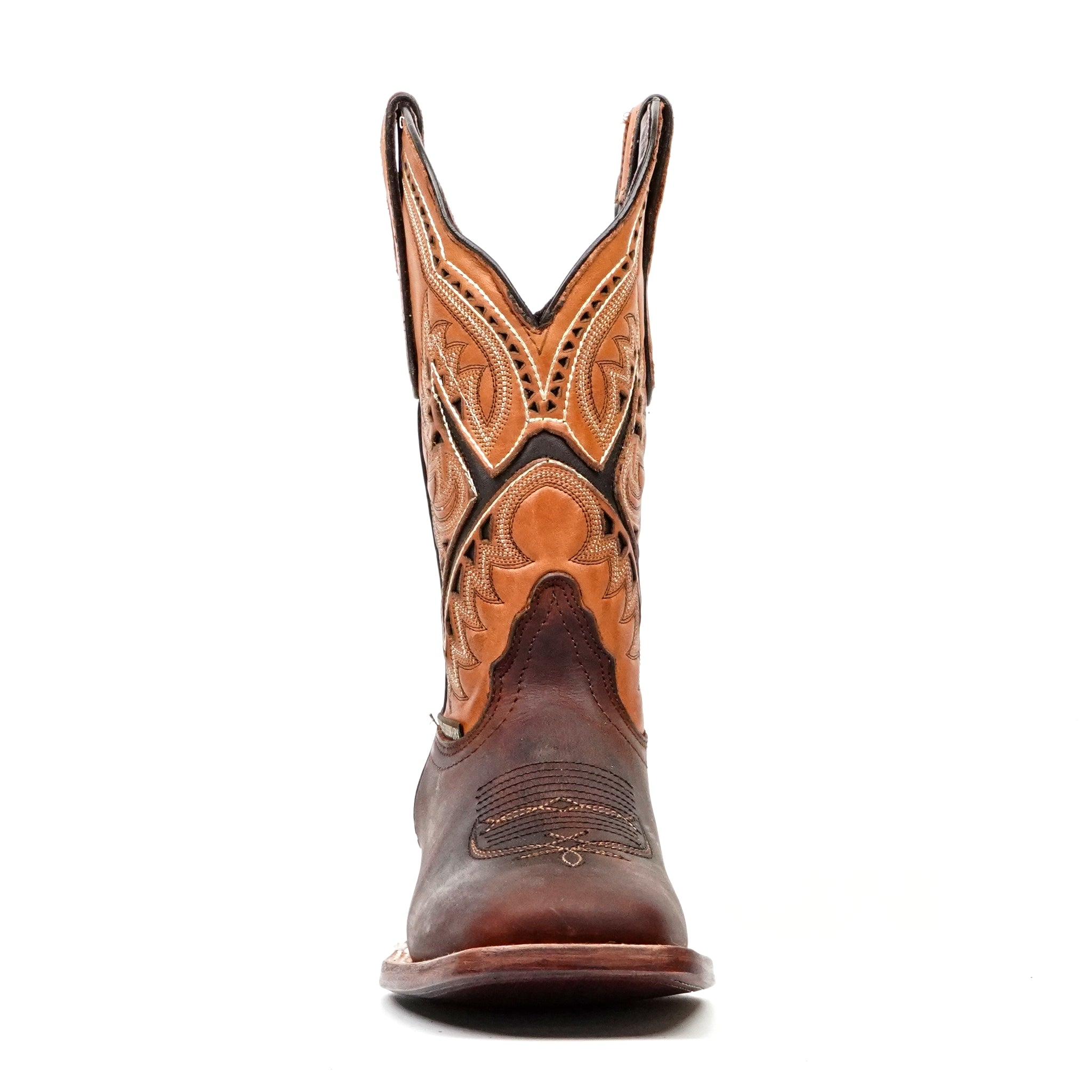 Botas de vaquero cuadradas Azkar Moka para jóvenes (E29)