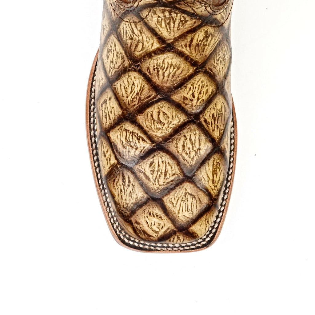 Rustic Orix Pirarucu Fish Boots - Square Toe (E629)