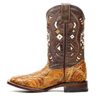 Orix Alligator Patchwork Boots (Youth) - Square Toe (R003)