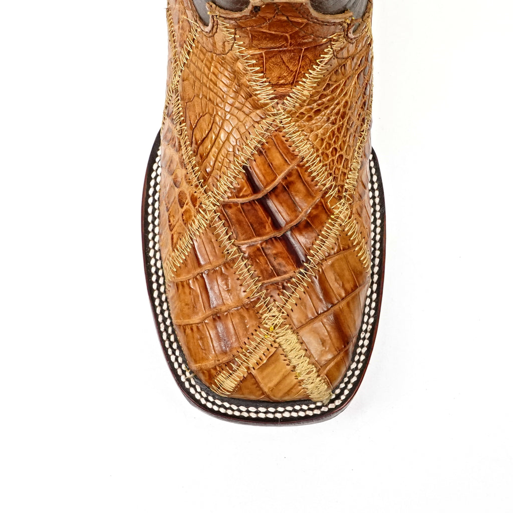 Orix Alligator Patchwork Boots (Youth) - Square Toe (R003)
