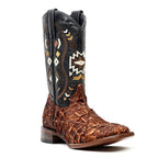 Shedron Pirarucu Fish Patchwork Boots (Youth) - Square Toe (R003)