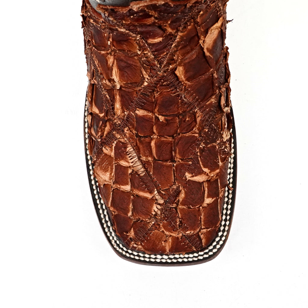 Shedron Pirarucu Fish Patchwork Boots (Youth) - Square Toe (R003)