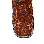 Shedron Pirarucu Fish Patchwork Boots (Youth) - Square Toe (R003)