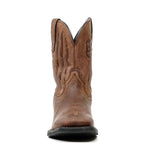 Kids Choco Leather Boots - Slip-Resistant Sole - Square Toe (TCK005)