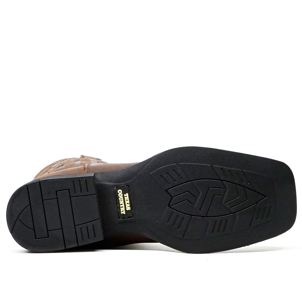 Kids Choco Leather Boots - Slip-Resistant Sole - Square Toe (TCK005)