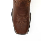 Kids Choco Leather Boots - Slip-Resistant Sole - Square Toe (TCK005)