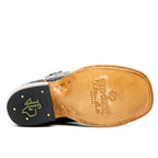 Kids Ostrich Boots - Black - Square Toe