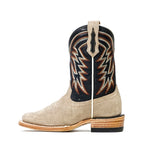 Kids Khaki Roughout Boots - Square Toe (E3002)